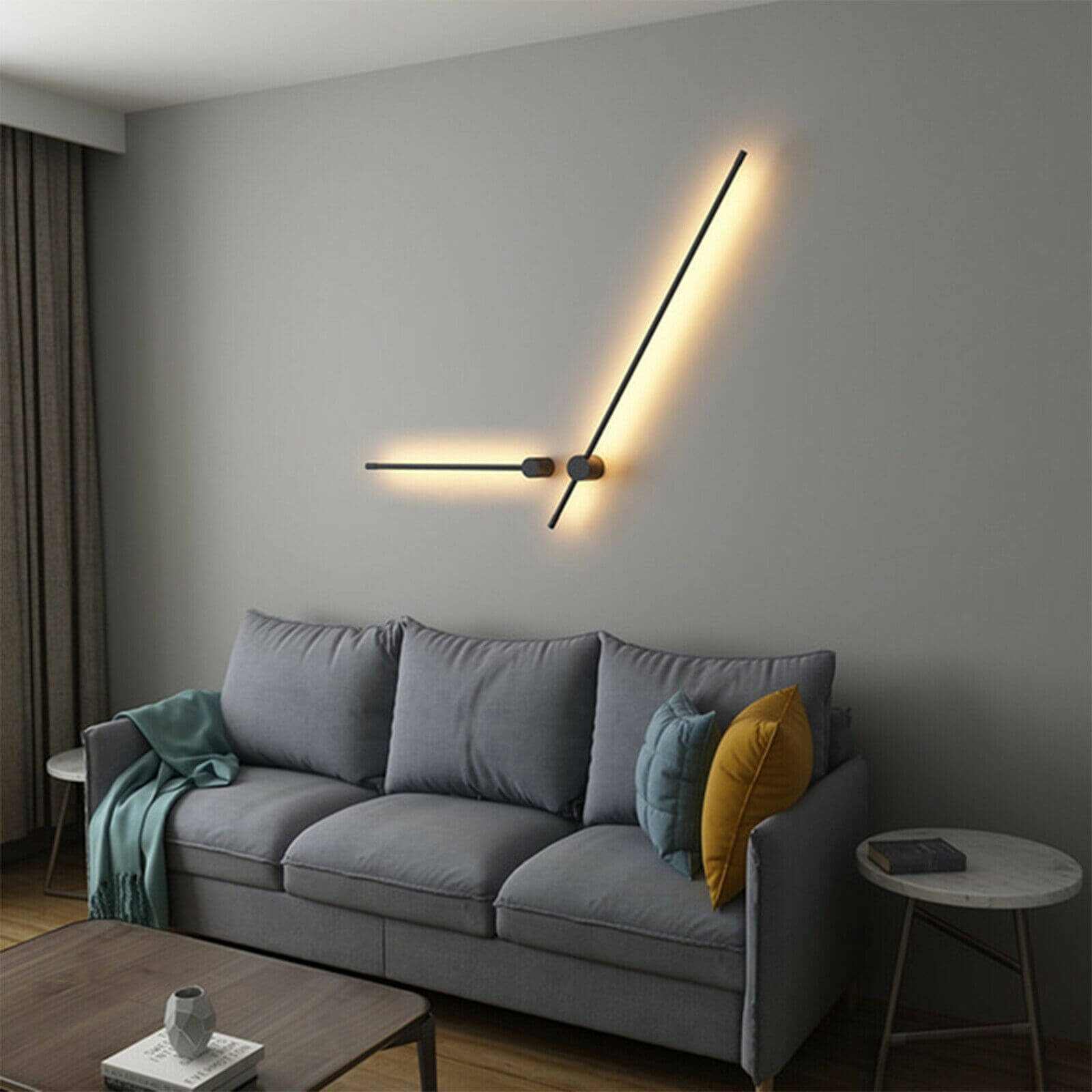 Showing of Modern LED Black Linear Wall Lamp