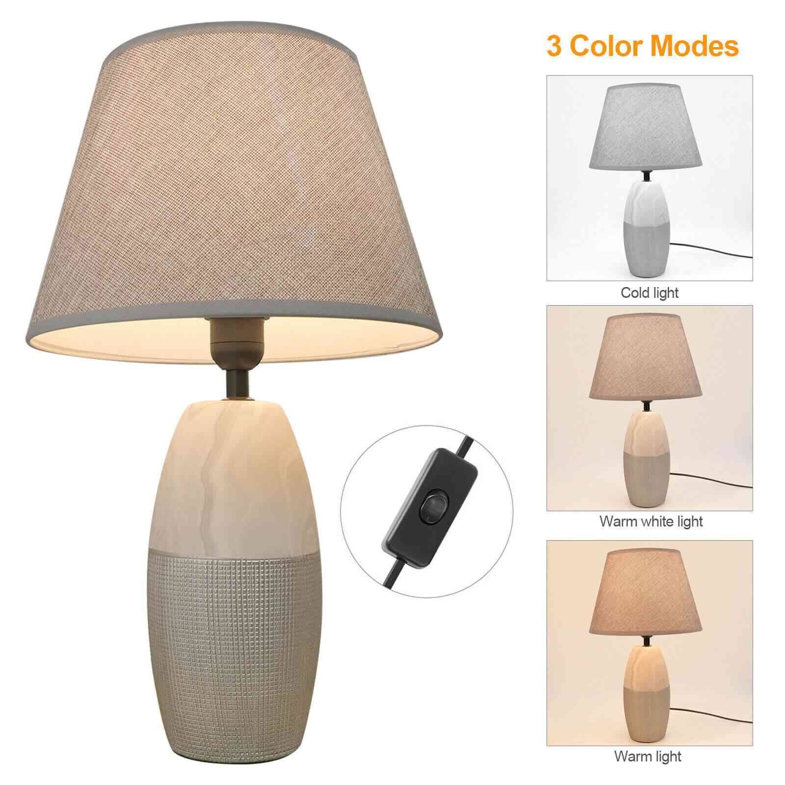 Modes of Modern Table Lamp Geometric Ceramic Base