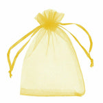 Yellow Organza Gift Bag Bulk Jewelry Favor Pouch for Wedding Party