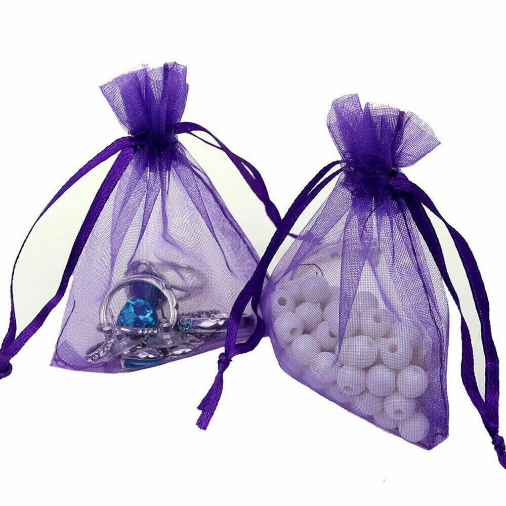 Display of Organza Gift Bag Bulk Jewelry Favor Pouch for Wedding Party