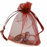 Red Organza Gift Bag Bulk Jewelry Favor Pouch for Party