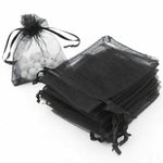 Black Organza Gift Bag Bulk Jewelry Favor Pouch for Wedding Party