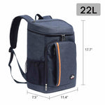L size of Oxford Cooler Backpack for Lunch Picnic