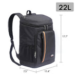 Black size of Oxford Cooler Backpack for Lunch Picnic