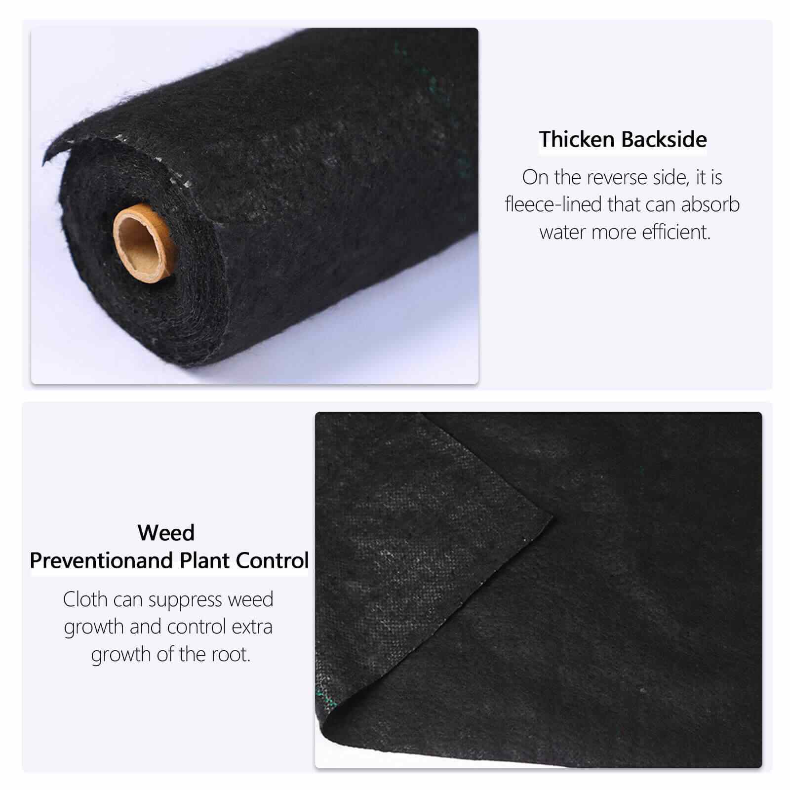 Thicken 5.3oz PP Fabric Weed Prevention Cloth Garden Ground Cover