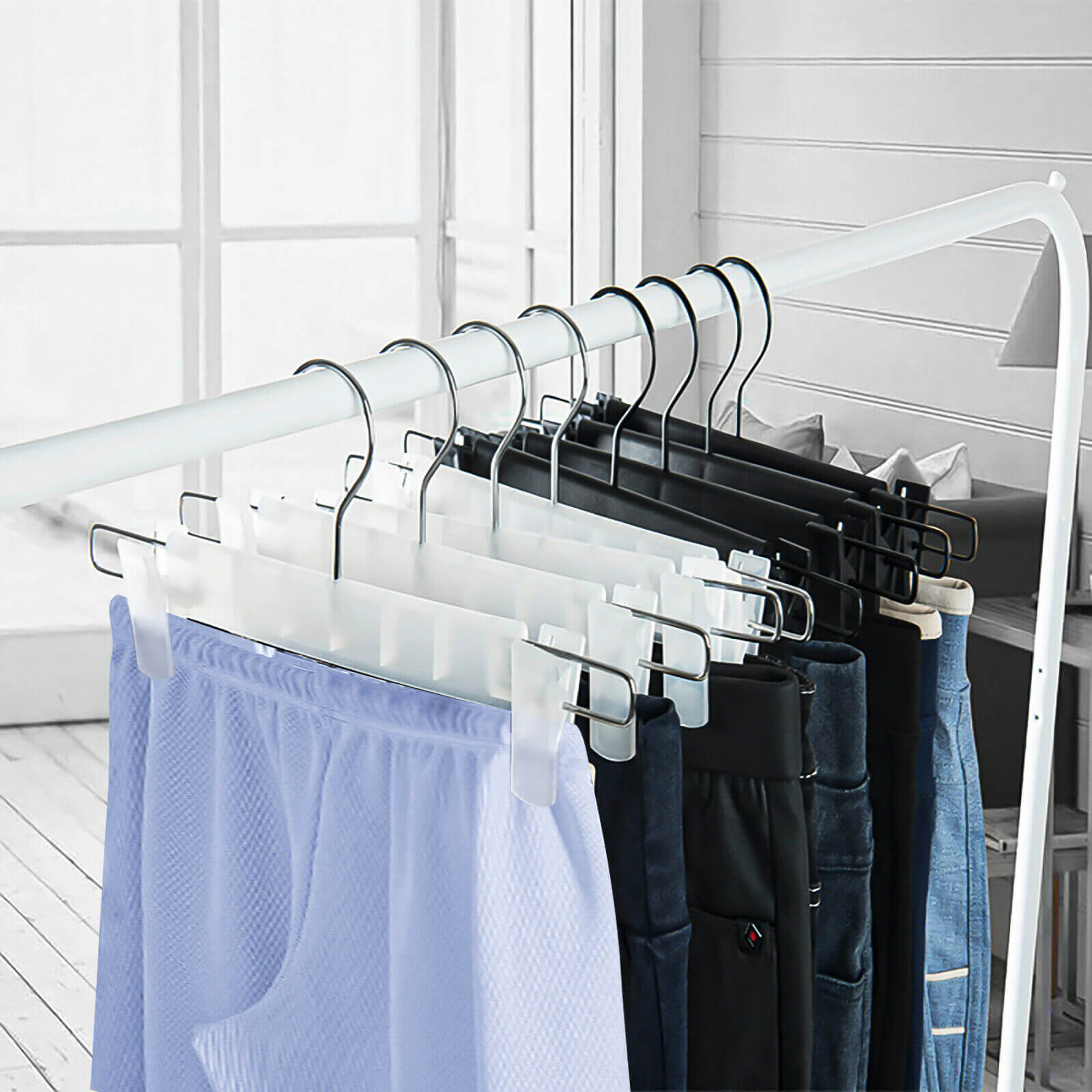 Plastic Pants Clothes Hangers, 10/20/40/60pcs