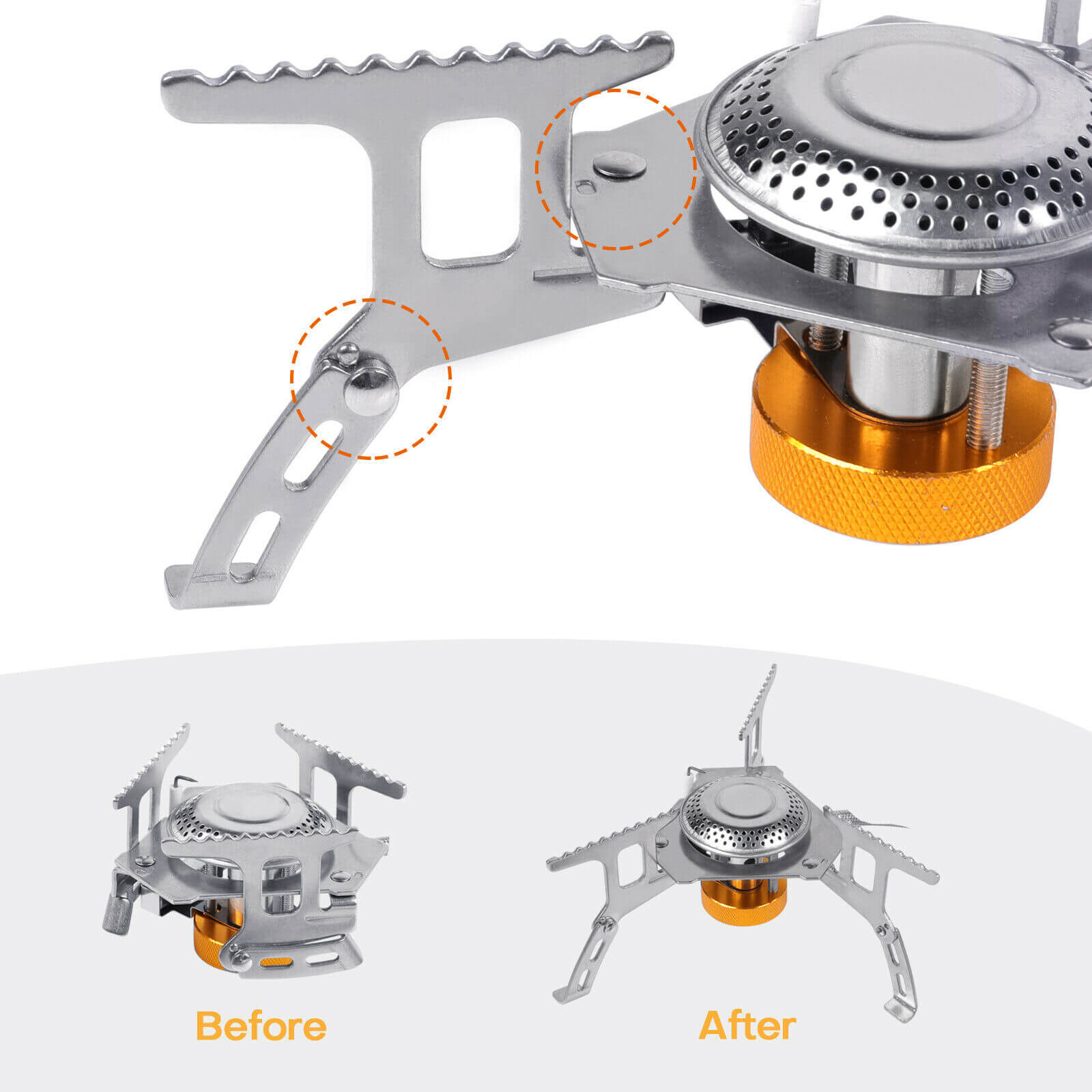feature of Portable Camping Gas Stove Set