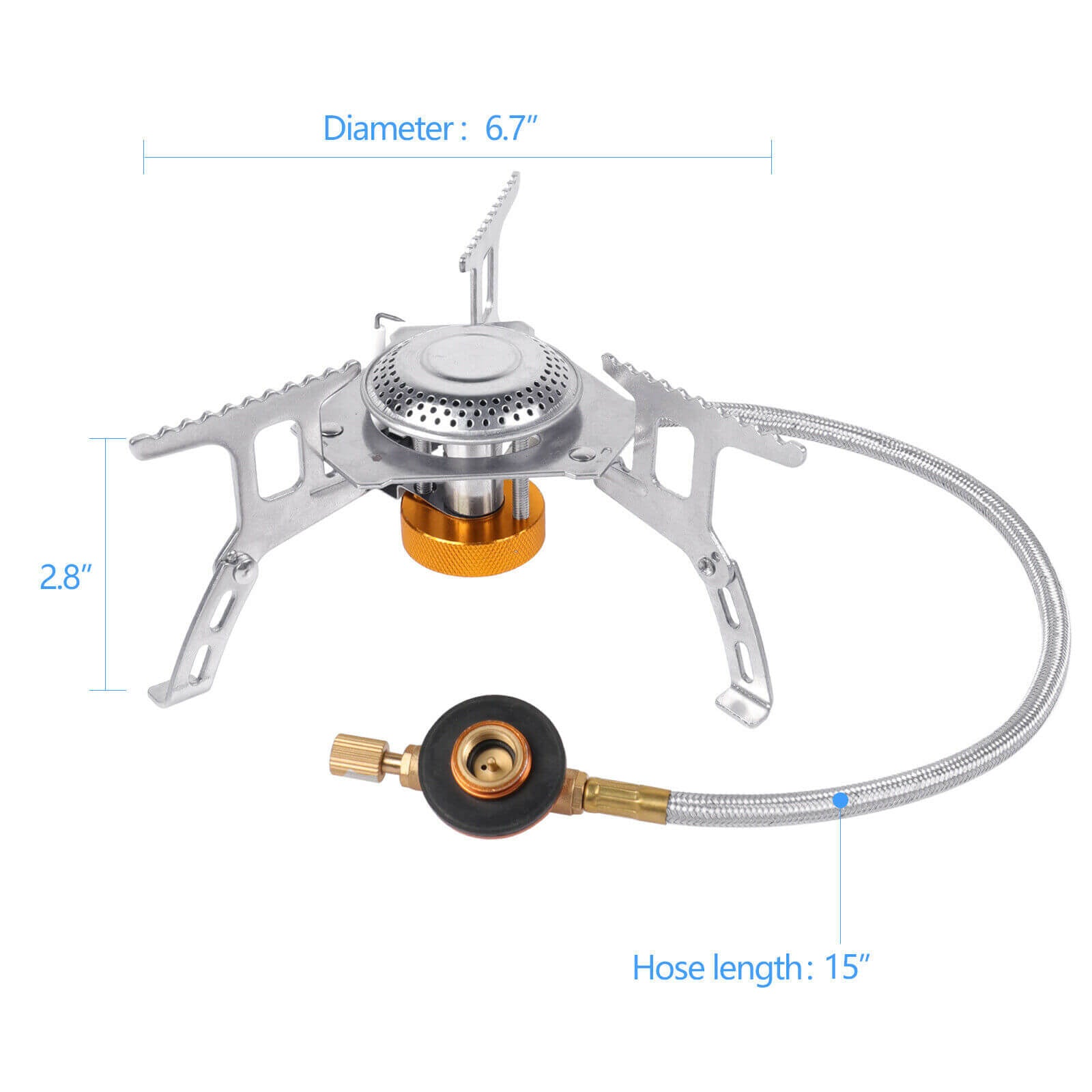 size of Portable Camping Gas Stove Set