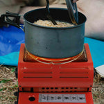 Using of Portable 2 in 1 GAS Butane Heater Camping Stove