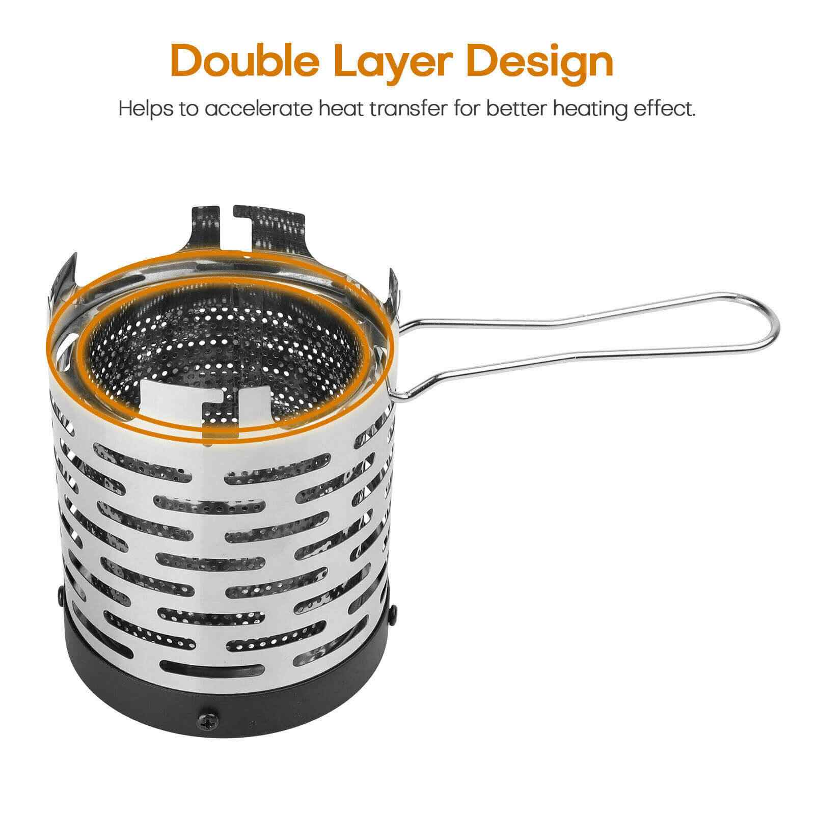 Durable and Portable Mini Camping Heater Stove Cover w/ Handle
