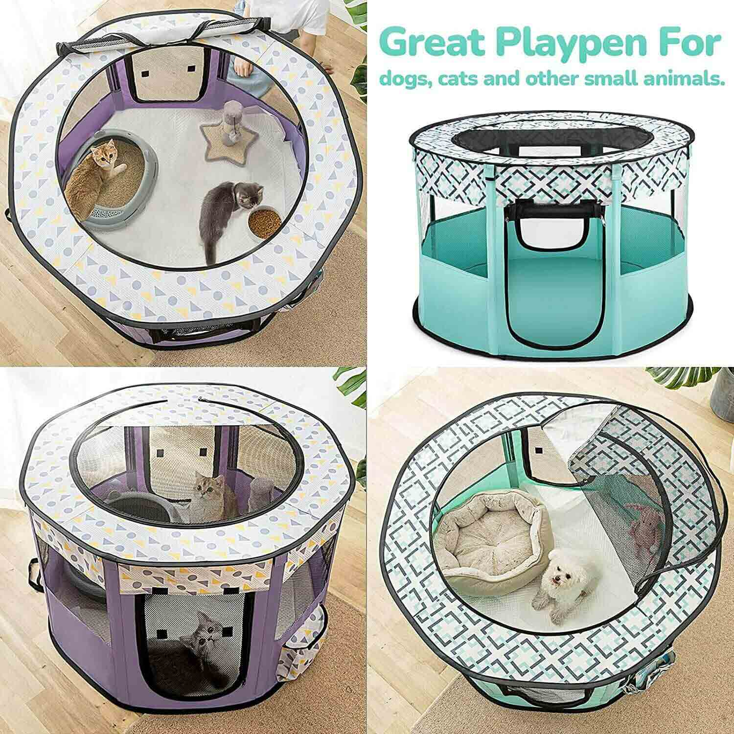 usage of Portable Pet Playpen Tent