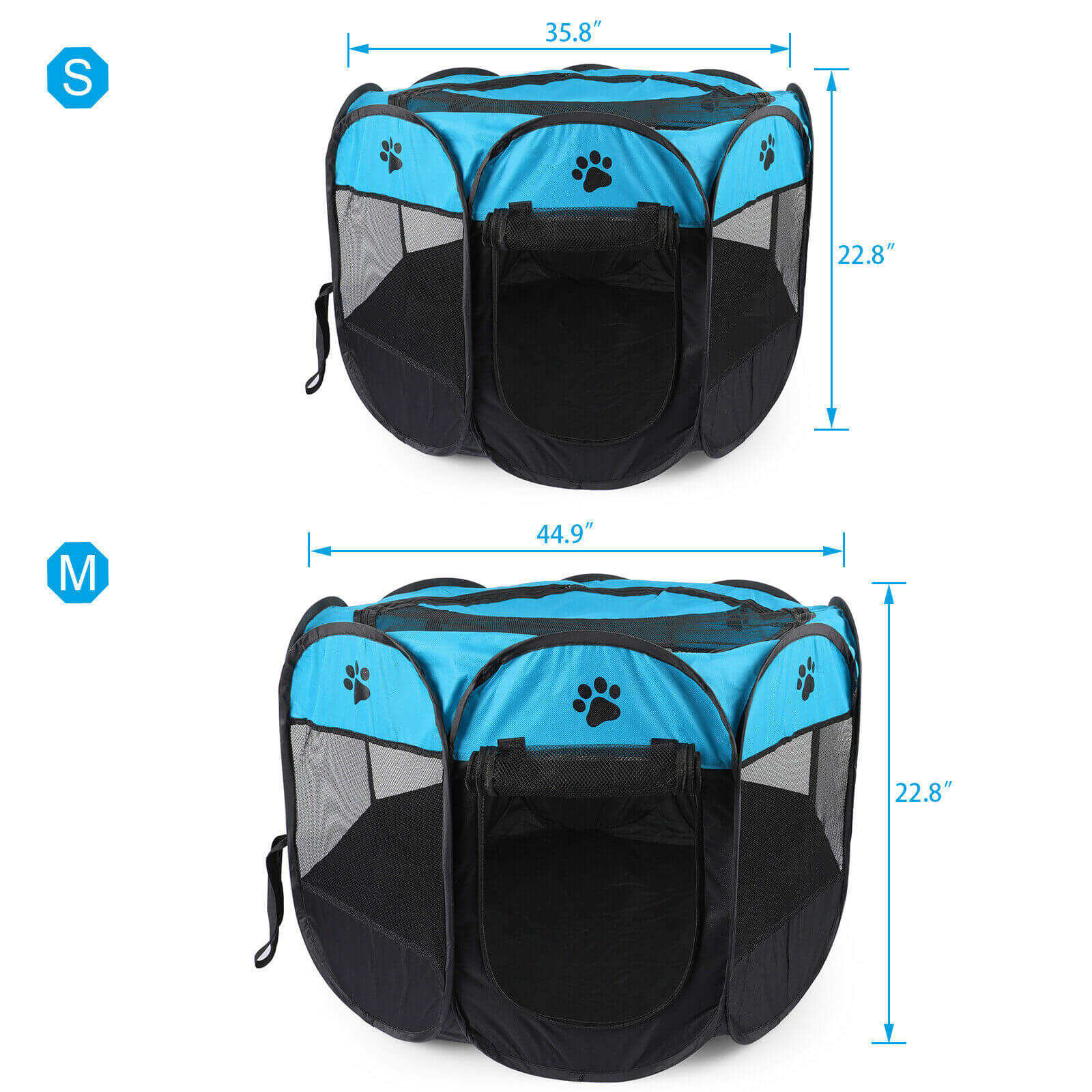 size of Portable Pet Tent