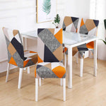 Colorful Printed Stretch Dining Chair Slipcovers, 1/4/6Pcs