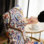 Feature ofBoho Printed Stretchable Dining Chair Slipcovers, 1/4/6Pcs