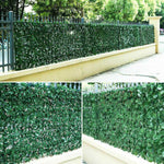 Display of Privacy Artificial Fence Screen Faux Ivy Leaf