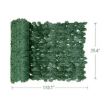 Size of Green Privacy Artificial Fence Screen Faux Ivy Leaf