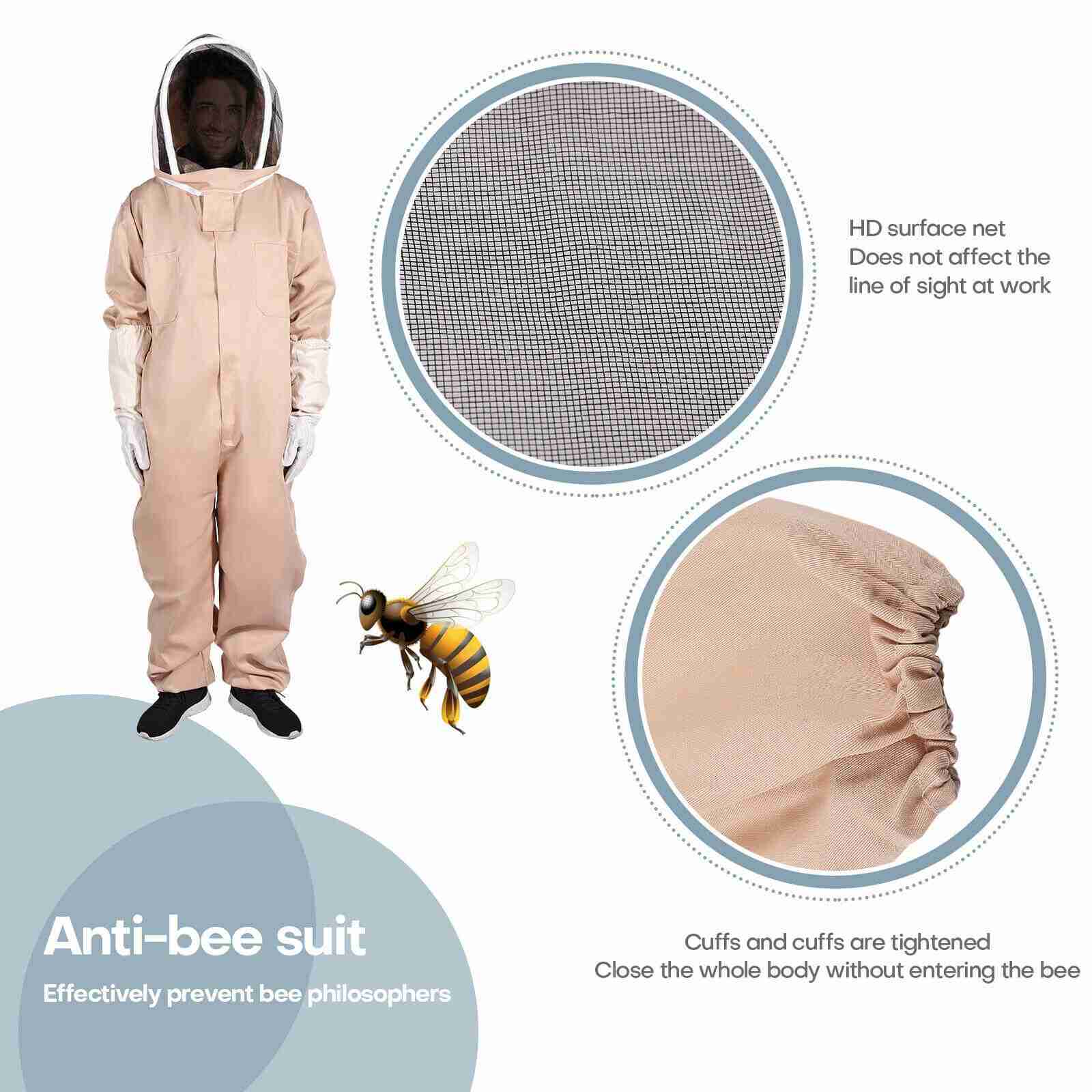 detail of Professional Full Body Beekeeping Protection Suit