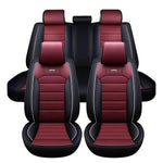 red Car Seat Covers Luxury Leather 5 Seats