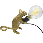 Resin sitting gold Rat Table Lamp 