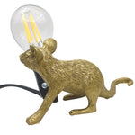 Resin lying gold Rat Table Lamp 