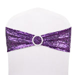 Sequin Chair Sash with Buckle, 10/25 Pcs - BCBMALL