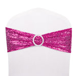 Sequin Chair Sash with Buckle, 10/25 Pcs - BCBMALL