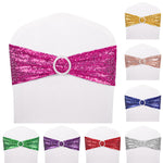 Sequin Chair Sash with Buckle, 10/25 Pcs - BCBMALL