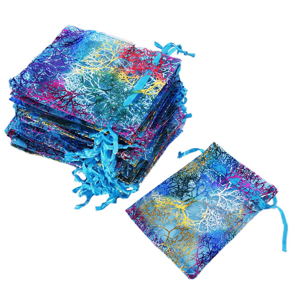 Sheer Coralline Organza Gift Bags - BCBMALL