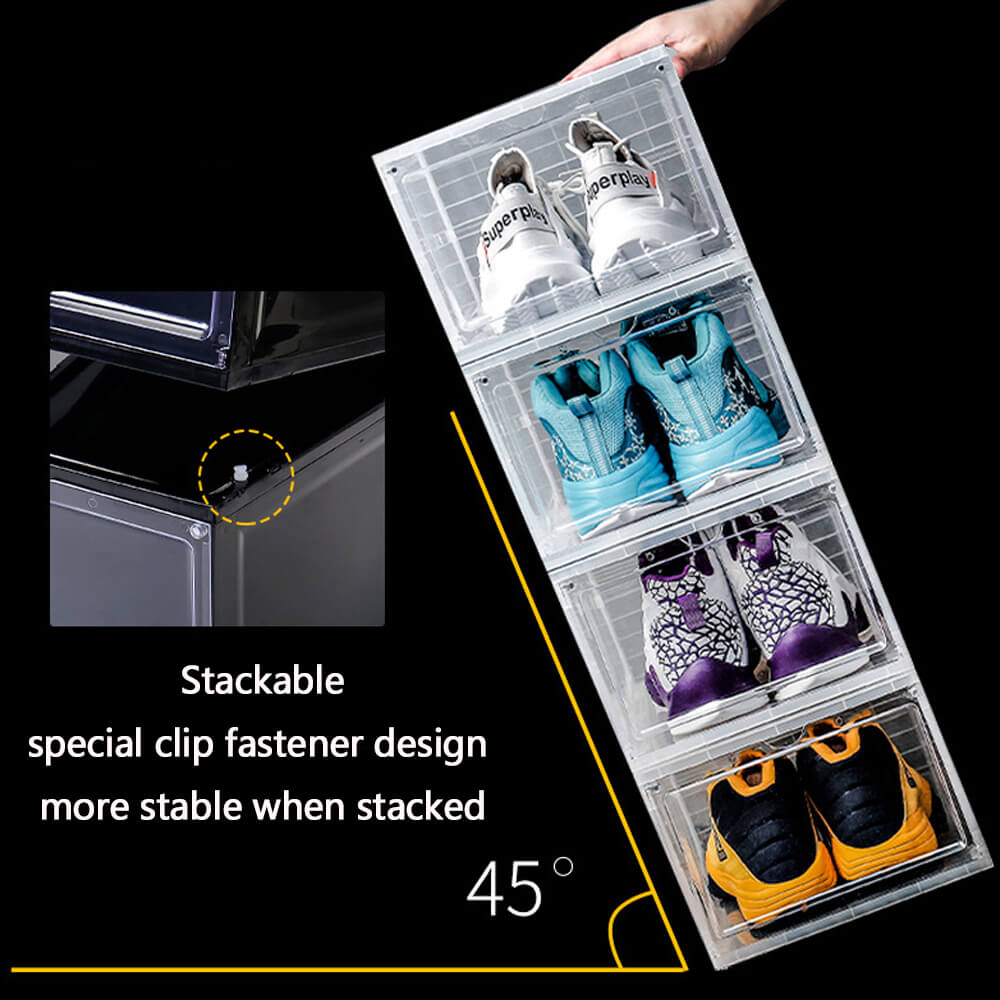 Shoes Plastic Storage Box, 4 Pcs - BCBMALL