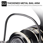 bail arm of 5.2:1 Gear Ratio Spinning Fishing Reel