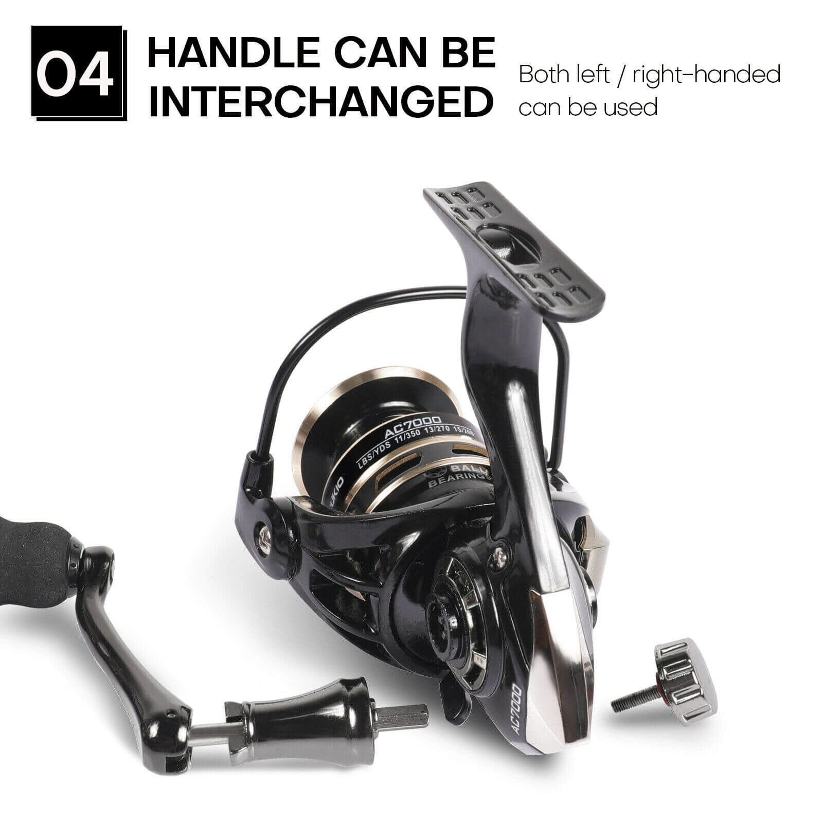 feature of 5.2:1 Gear Ratio Spinning Fishing Reel