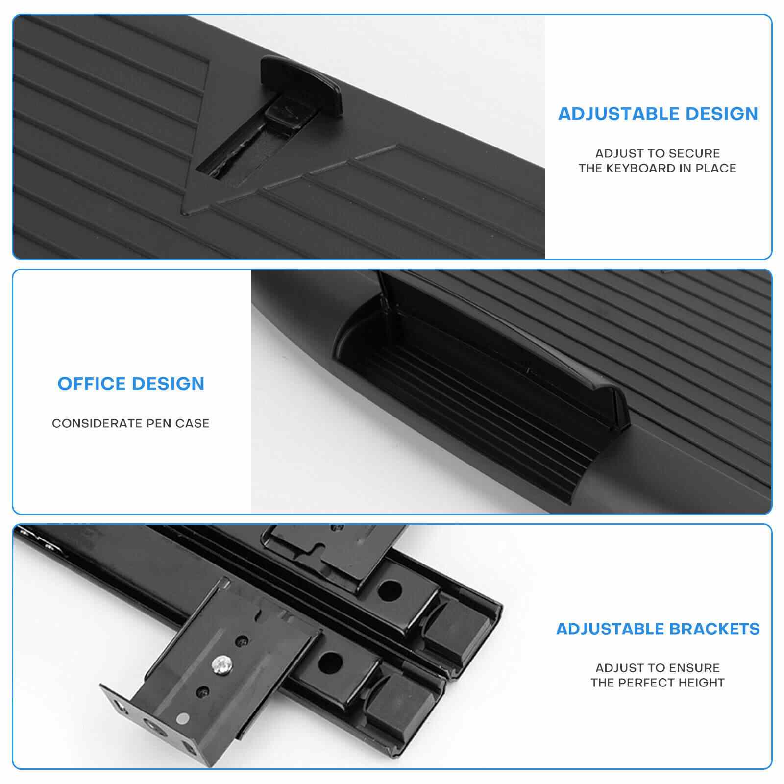 Design of Under Desk Keyboard Drawer w/ Rotatable Mouse Tray