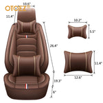 size of Leather Seat Covers Universal Fit 5 Seats Car