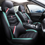 Green Front Seat of Universal Car Leather Seat Covers, 5 Seats