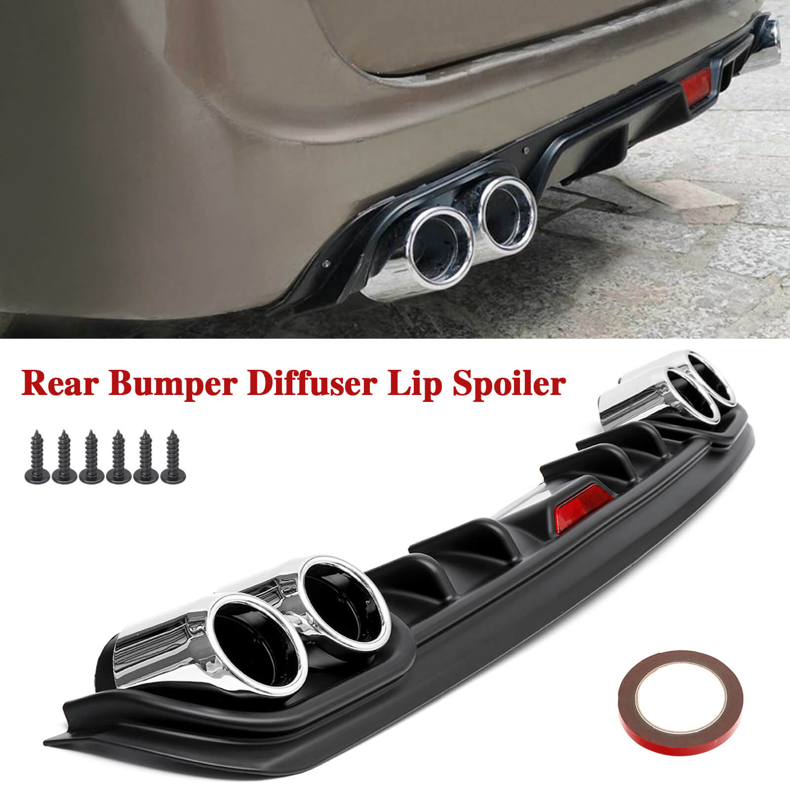 Universal Car Rear Bumper Lip Splitter - BCBMALL