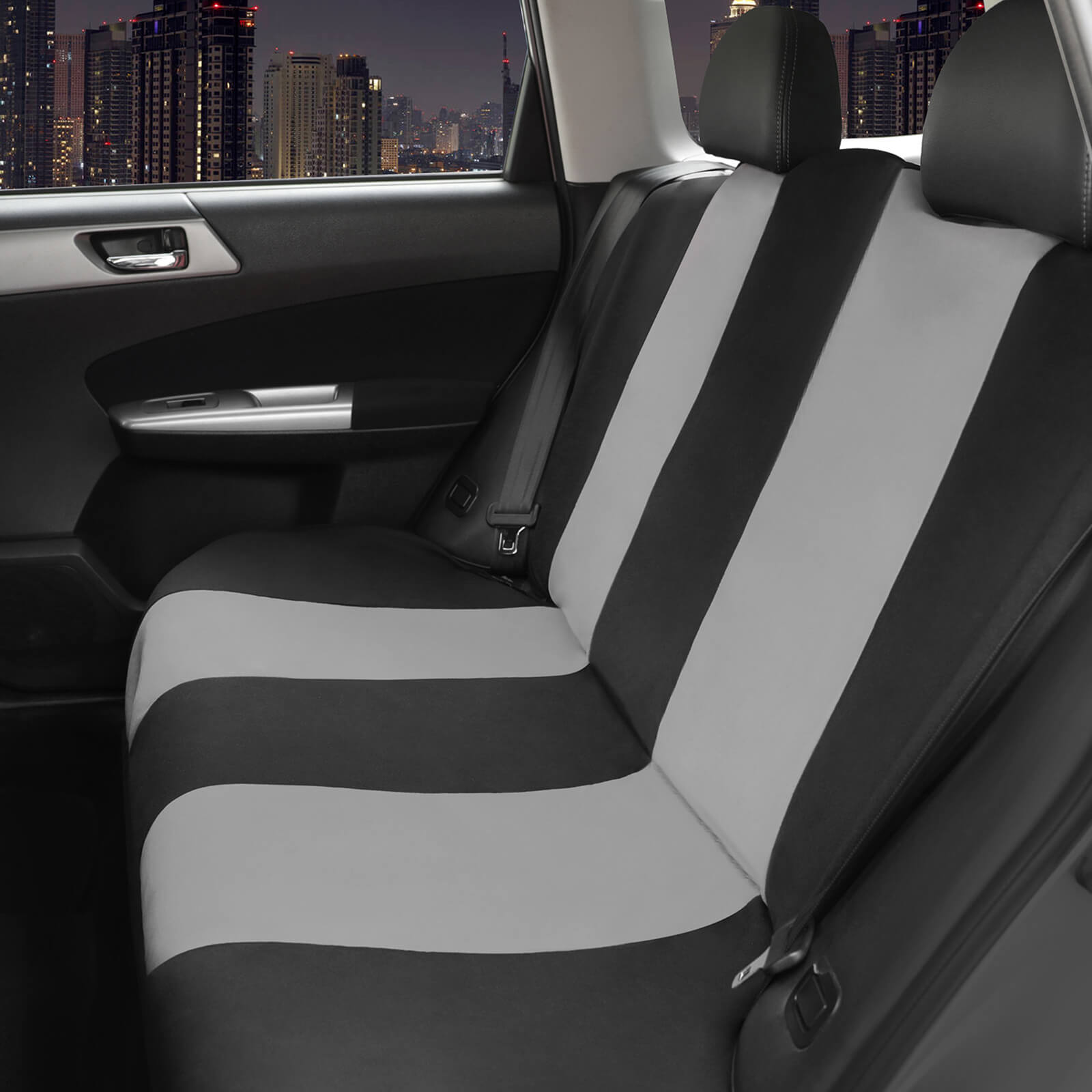 gray rear Universal Cloth Car Seat Covers