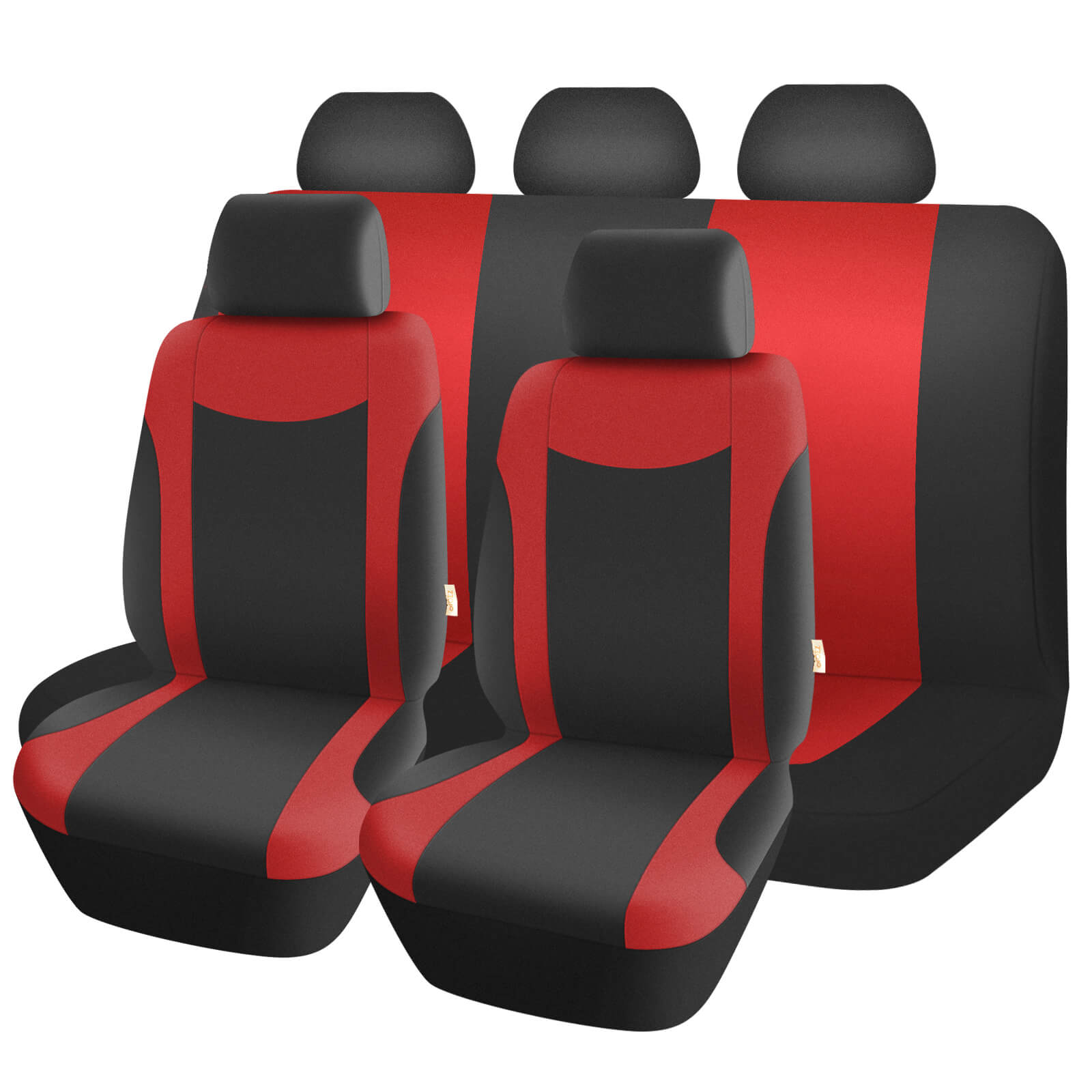 red Universal Cloth Car Seat Covers