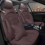 Brown Display of Universal Full Surrounded Leather Car Seat Covers