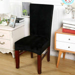 Flexible Velvet Dining Chair Spandex Slipcovers, 1/4/6Pcs