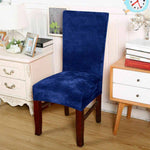 Blue Velvet Dining Chair Spandex Slipcover