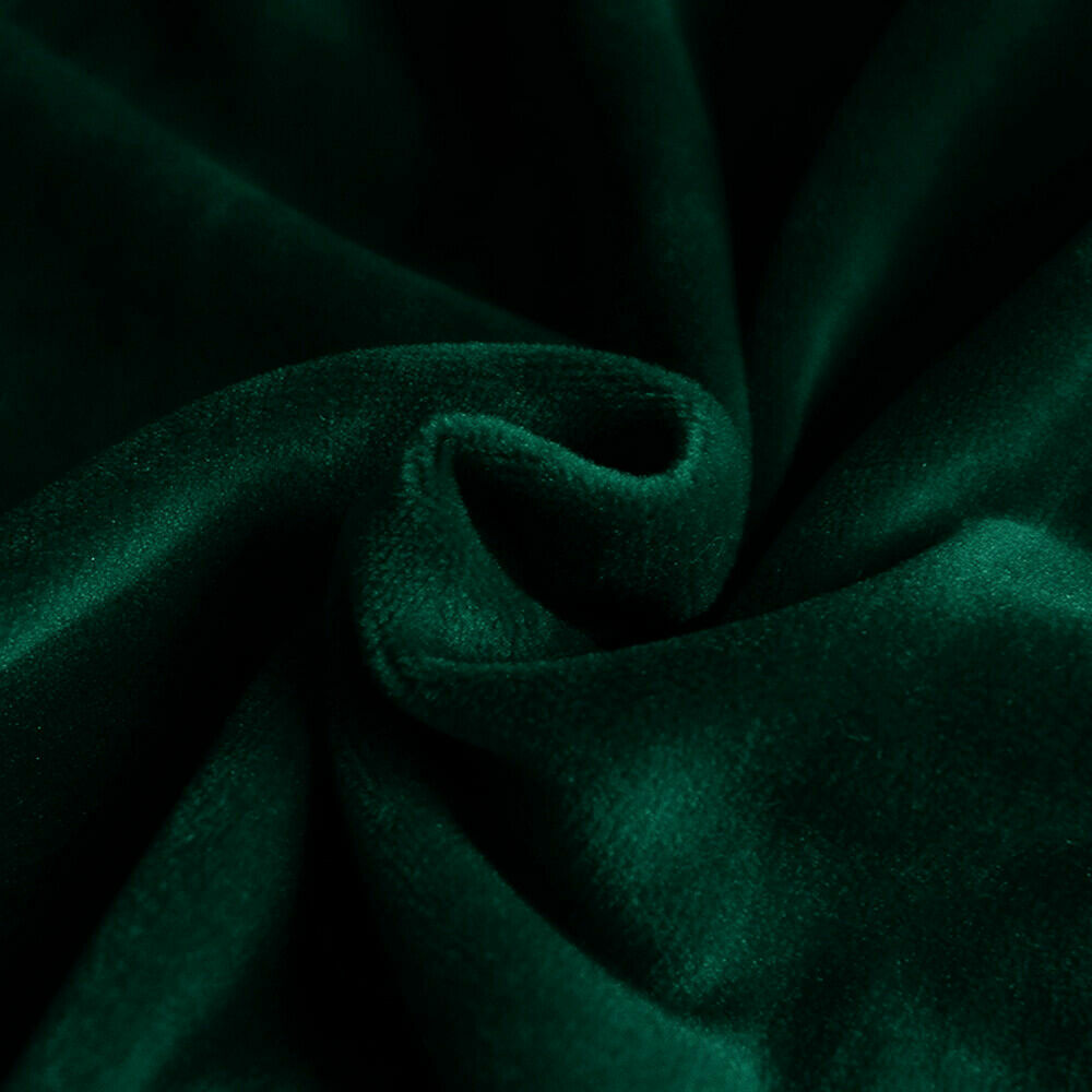 Green Velvet Dining Chair Spandex Slipcovers, 1/4/6Pcs