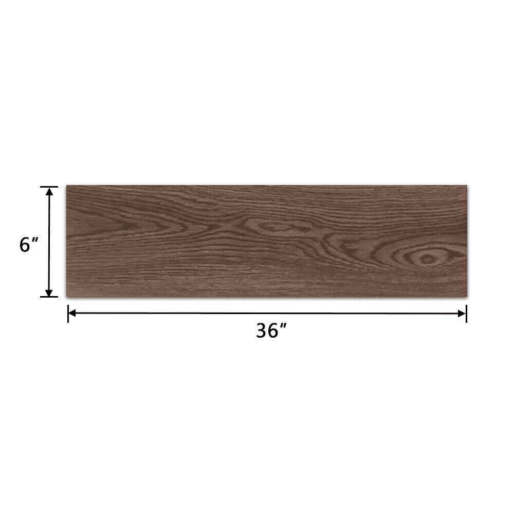 Size of 36Pcs 54 sq.ft Vinyl Plank Flooring Self Adhesive Peel Stick