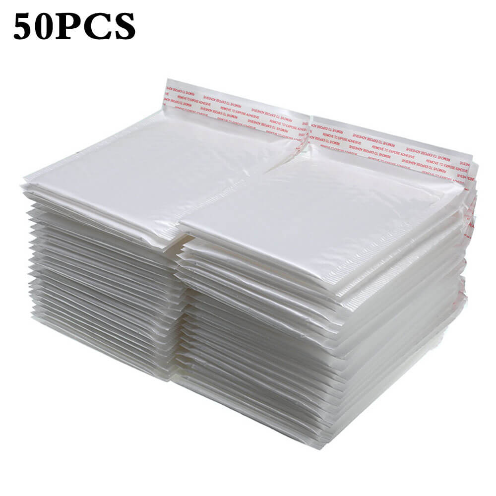 White Poly Bubble Mailers - BCBMALL