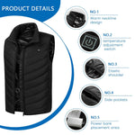 Detail of Winter Heated Vest Electric USB Jacket