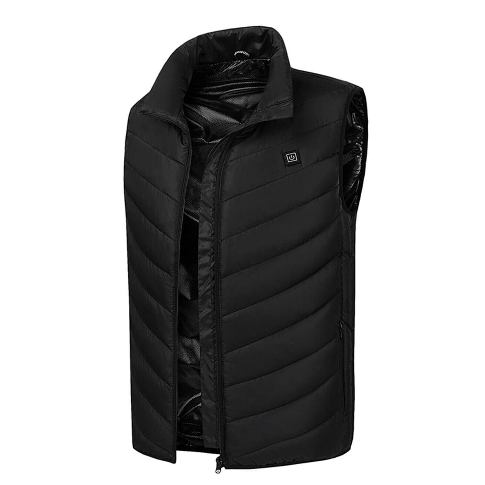 Black of Winter Heated Vest Electric USB Jacket