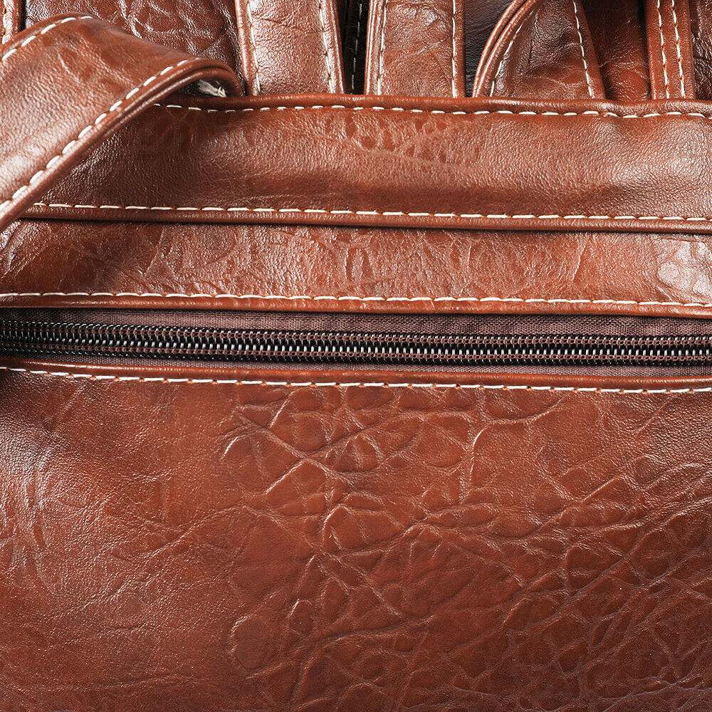 Detail of Women Girl Leather Backpack School Travel Shoulder Satchel