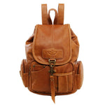 Brown Women Girl Leather Backpack School Travel Shoulder Satchel