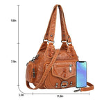 size of Women Leather Shoulder Bag
