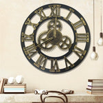 Showing of 12/16/23in Large Gear Wall Clock Roman Numbers 3D Big Dial