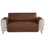 Brown Microfiber Quilted Sofa Cover